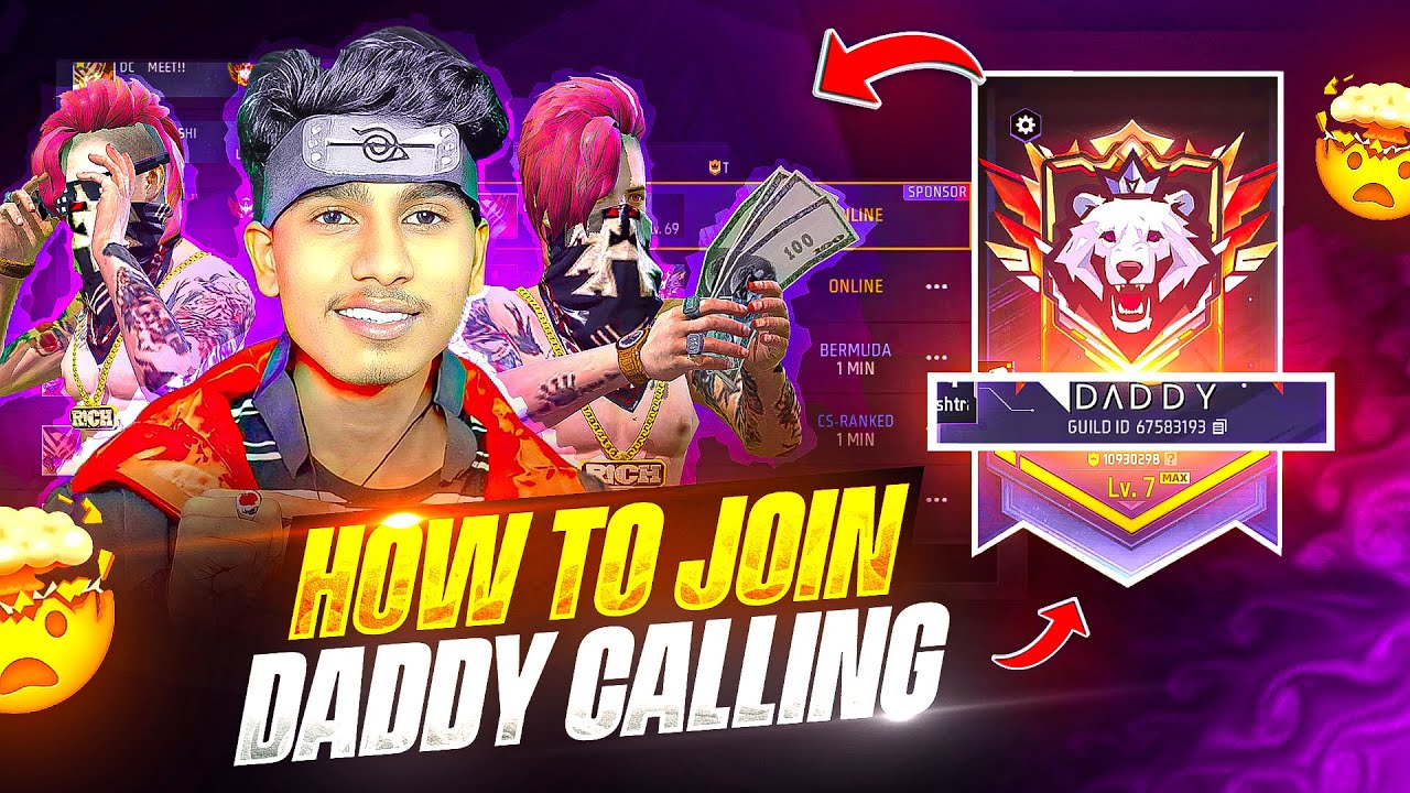 How To Join Daddy Calling Guild 🇮🇳👑 || Most Dangerous Top 1 Guild in India Server🤩@daddycalling_ff