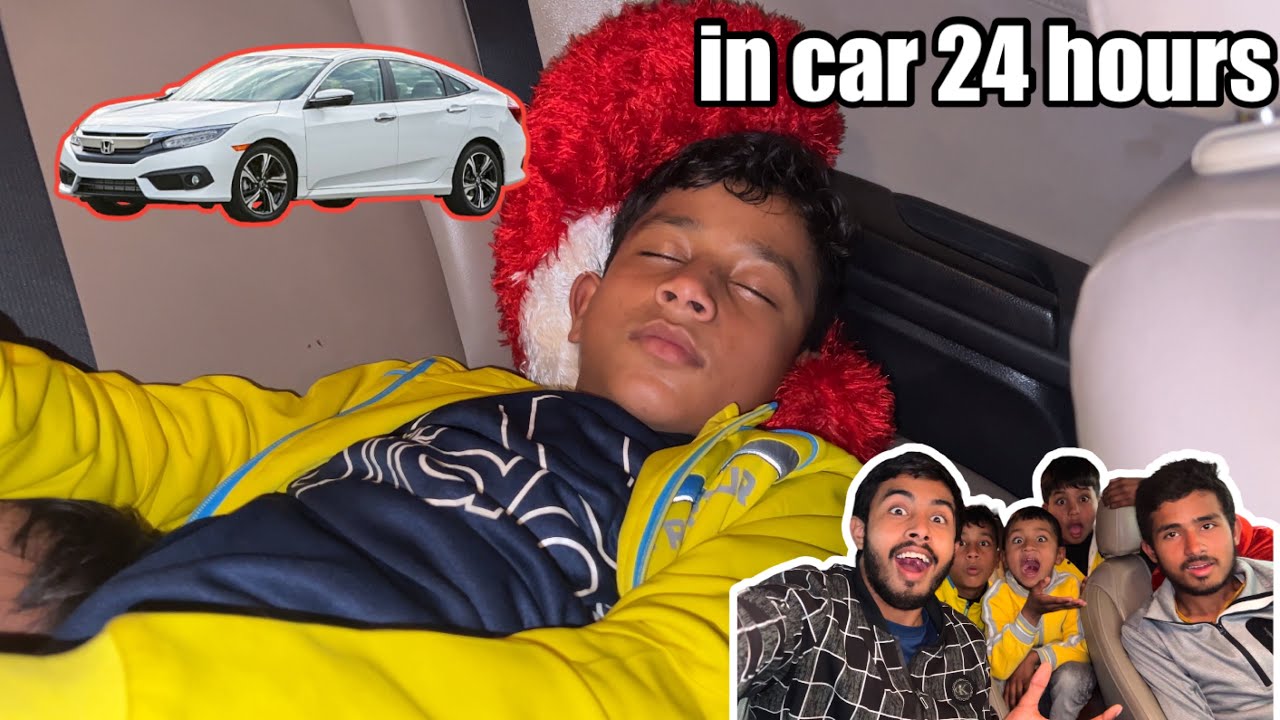 Living 24 hours in my new car 🚗 Challenge