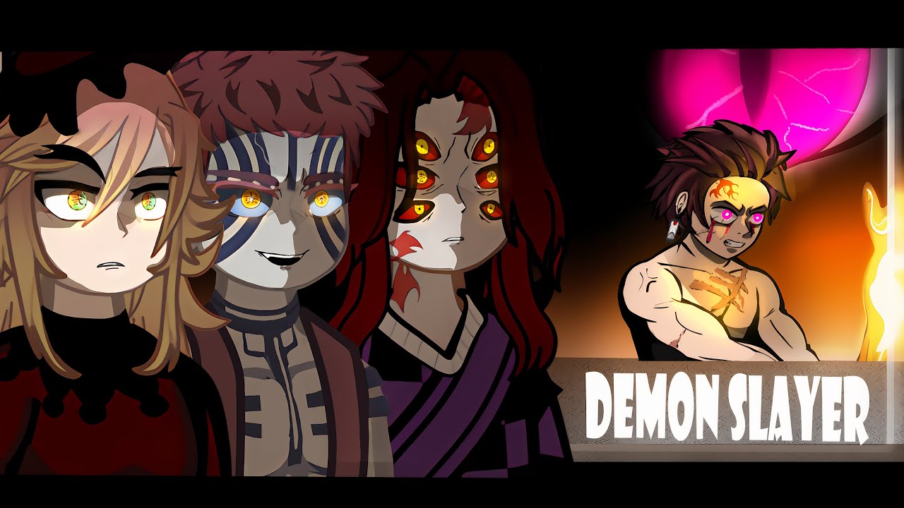 React to demon slayer ||Tanjiro ||upper moons||demon slayer||gacha club||animation|pt1