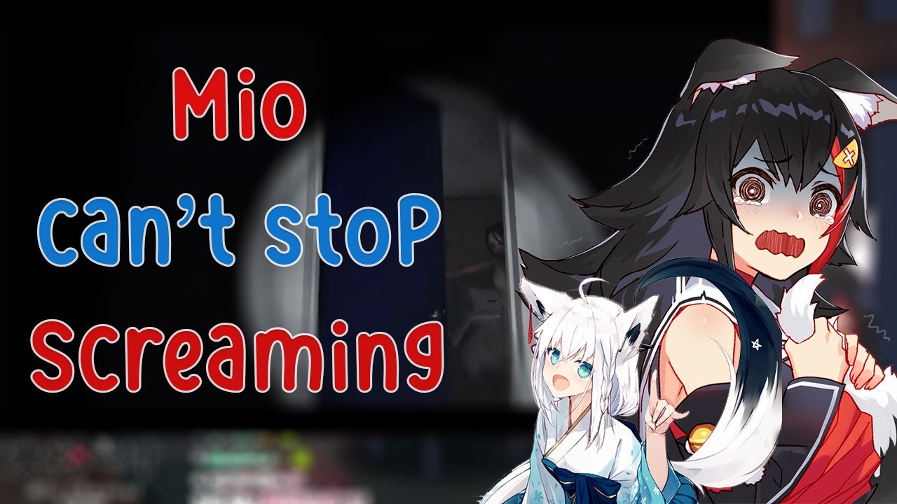 Mio can't Stop Screaming while Fubuki calm her and its cute!!