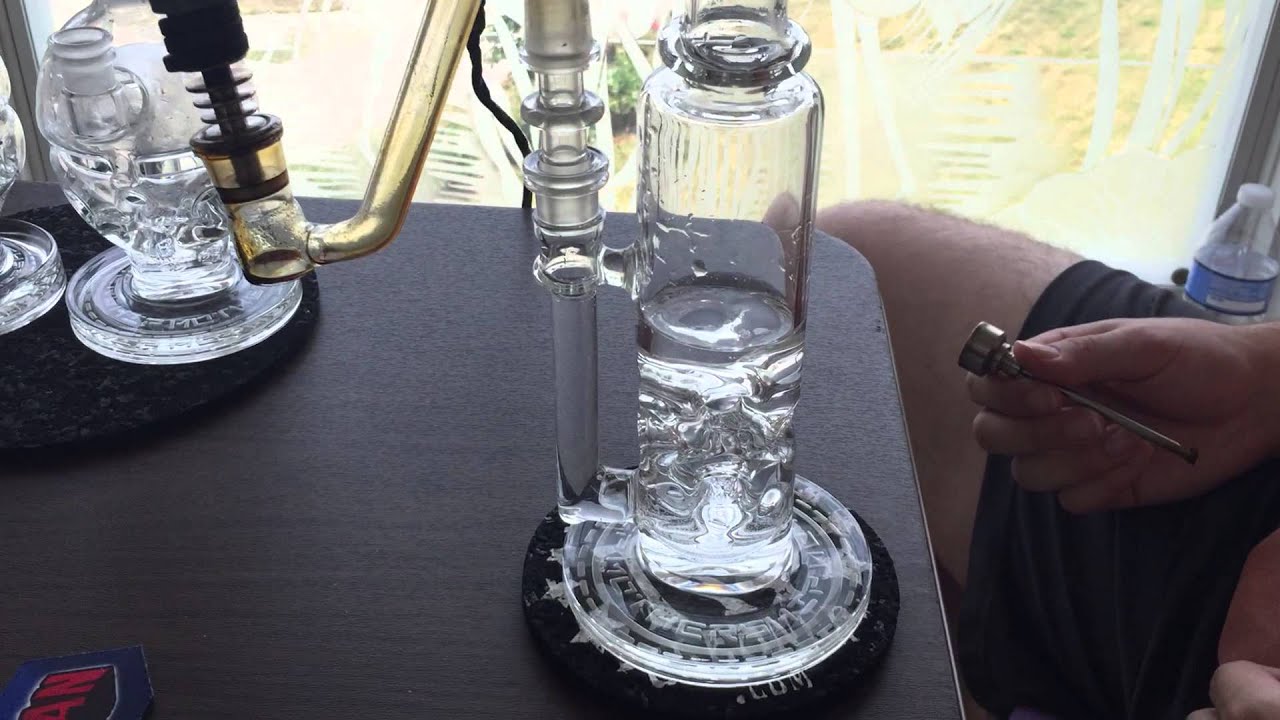 Mothership Glass Straight Fab w/ Low Fab Holes + Disorderly Conduction PeliNail eNail Dab Milk Rip