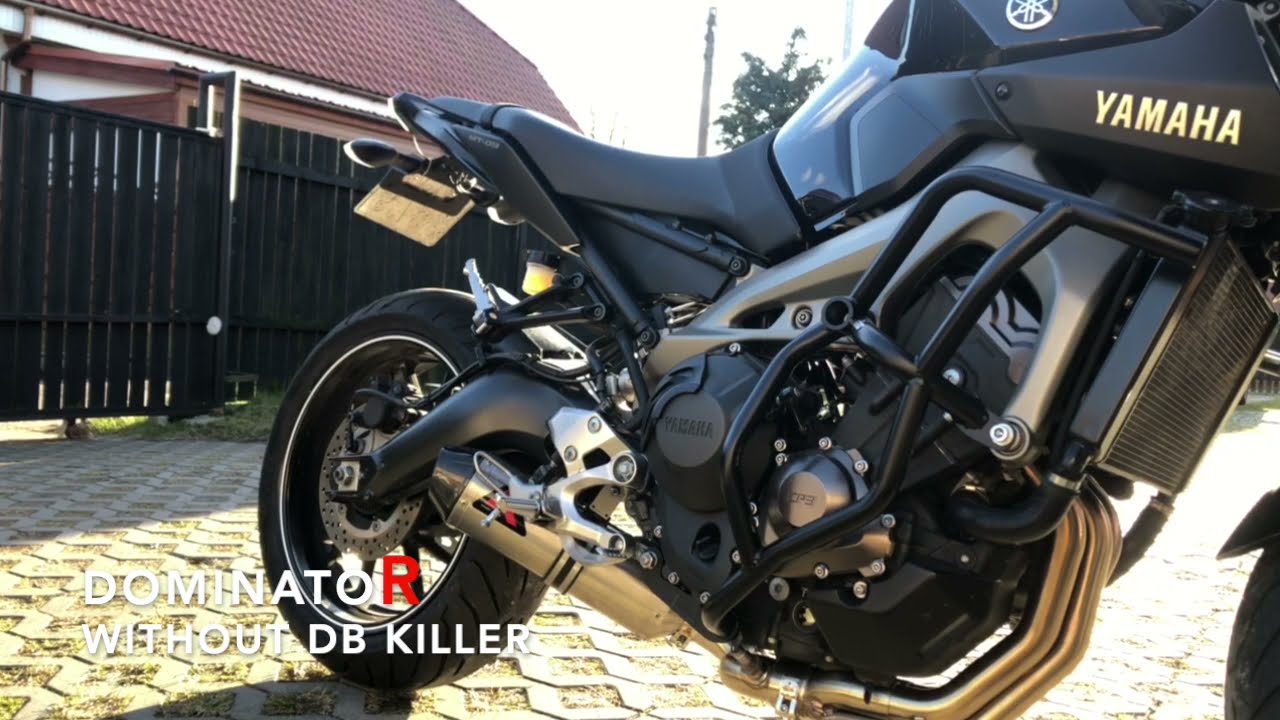 YAMAHA MT09 / FZ09 DOMINATOR VS STOCK EXHAUST