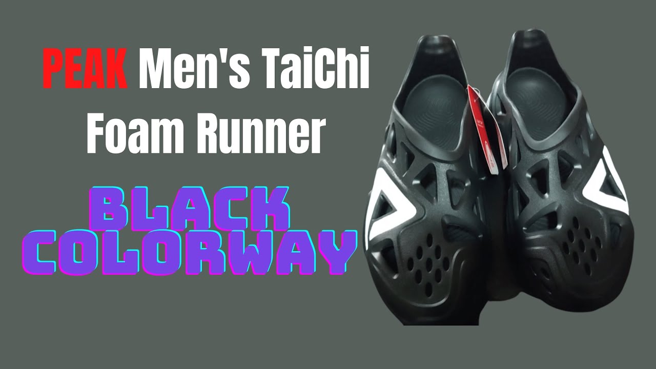 Unboxing -PEAK Men's TaiChi Foam Runner - Lightweight Waterproof Clogs - Black Colorway