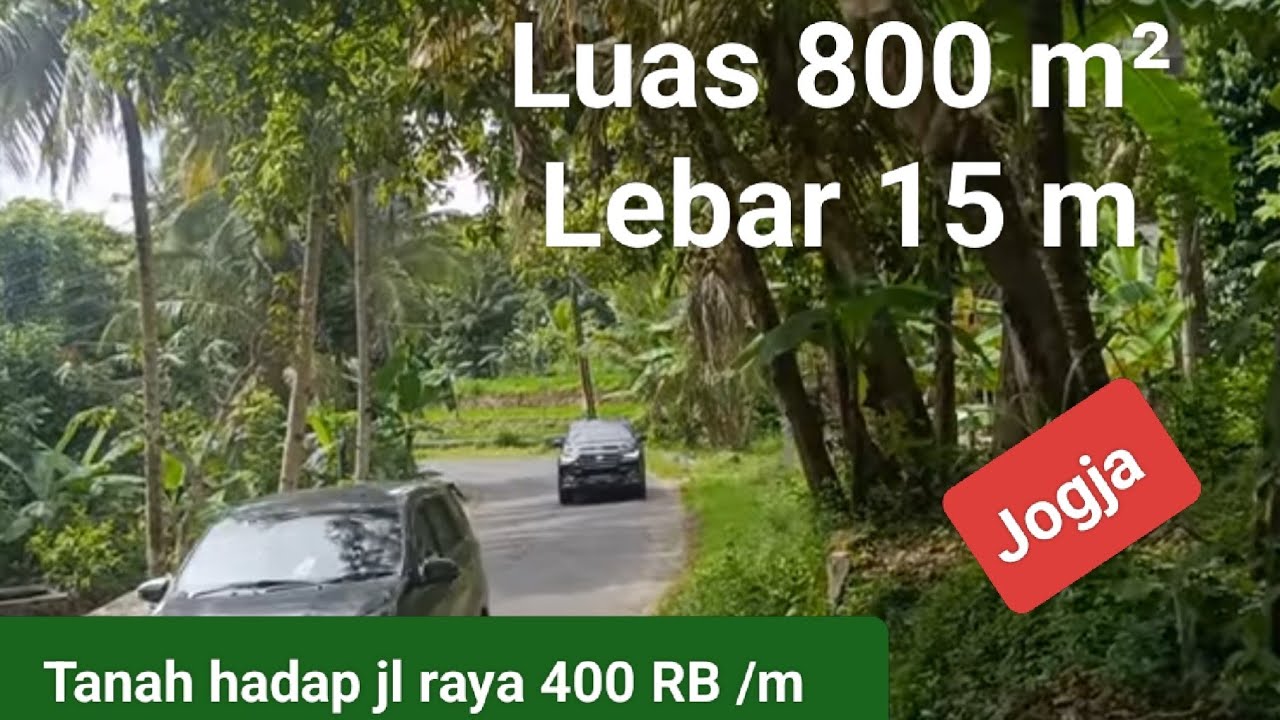 Tanah murah hadap jln raya 400 RB / meter Luas 800 m lebar depan 15 m prospek kuliner homestay 
