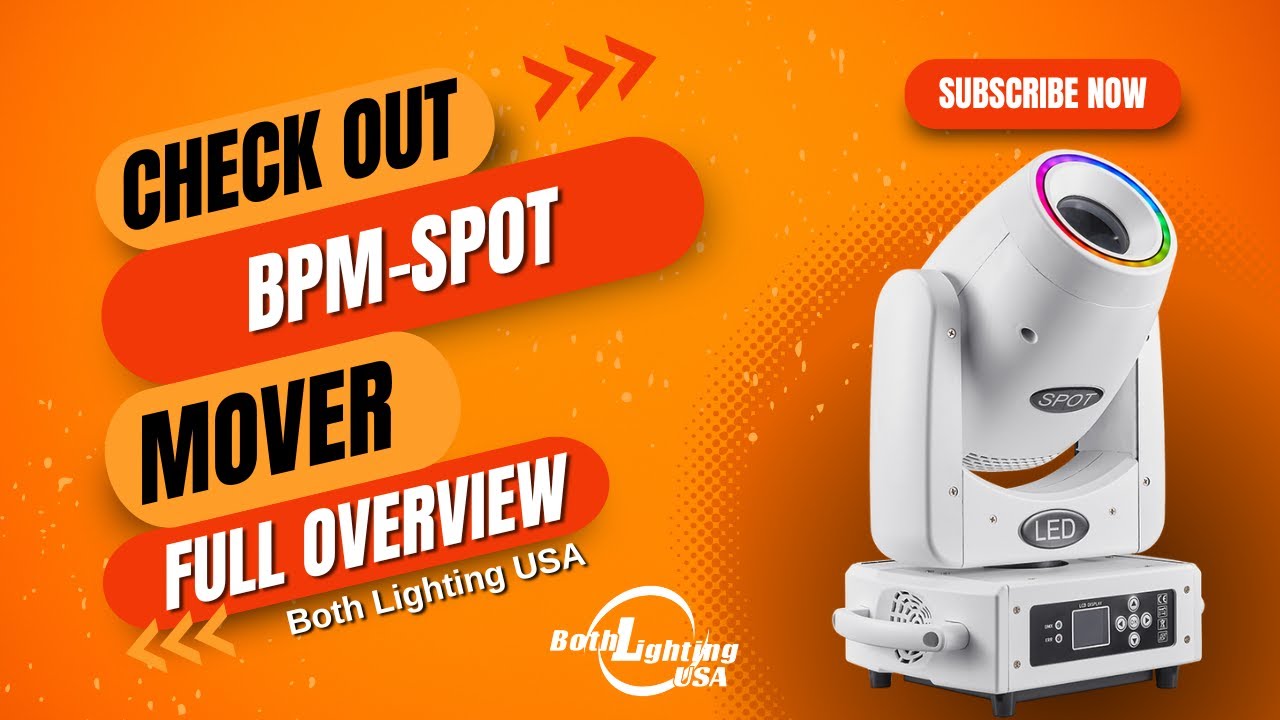 BPM-SPOT Battery Powered Moving Head | Fixture Settings Overview | Both Lighting USA