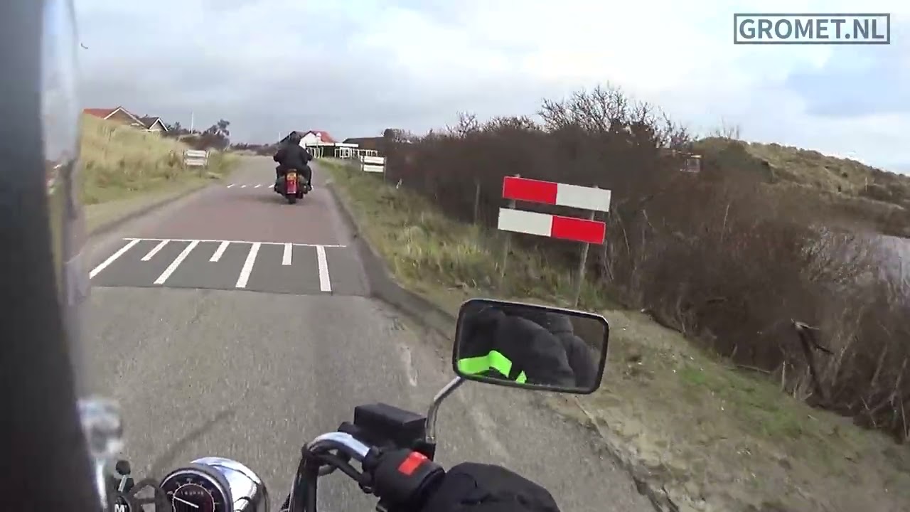 nieuwjaar rit Motor  2024 Terschelling Honda Harley
