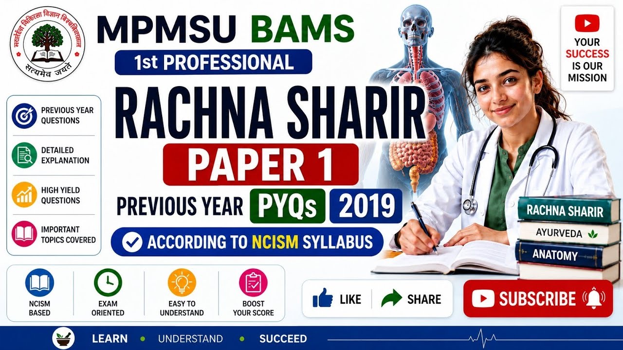 Rachna Sharir Paper 1 PYQs 2019 Explained | BAMS 1st Professional