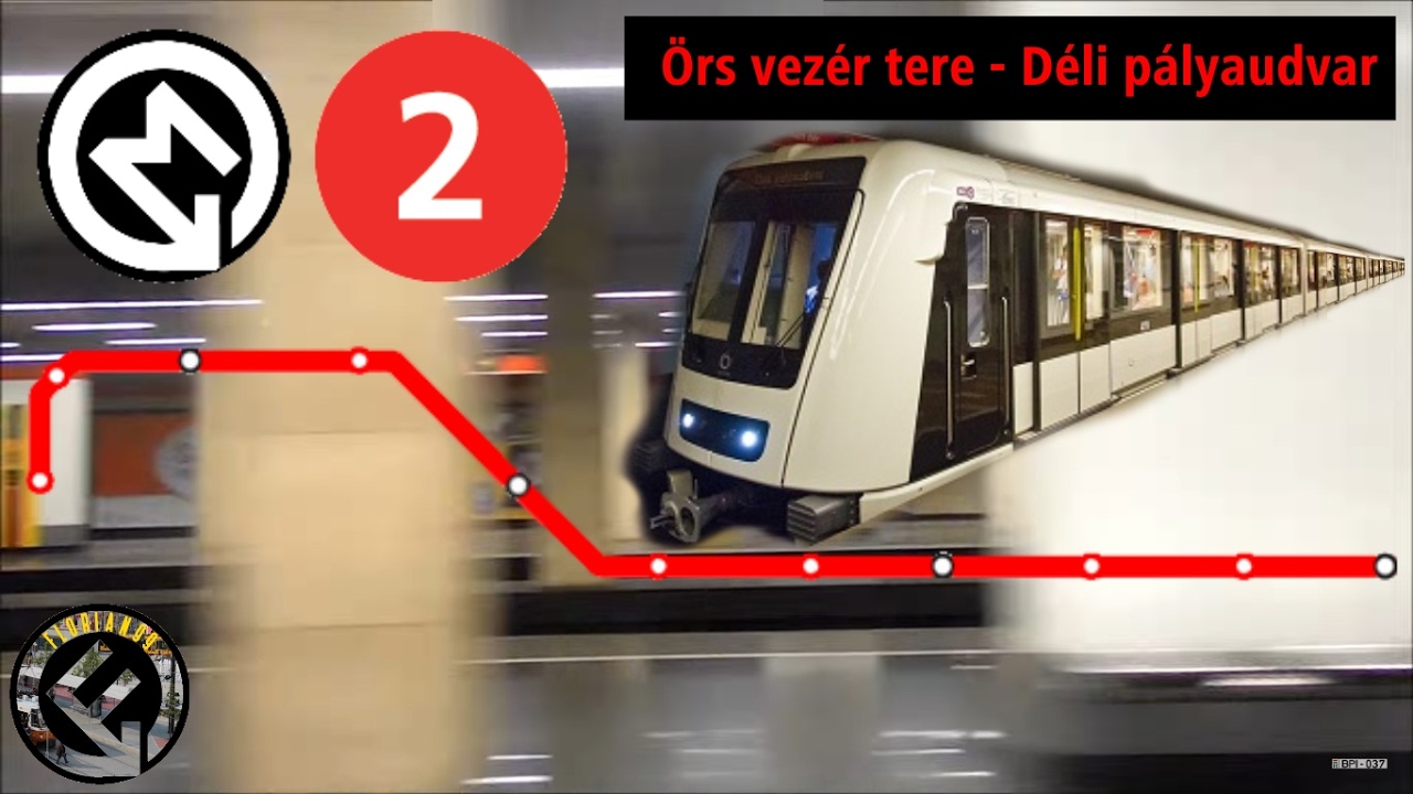 M2-es Metró útvonala felgyorsítva (Örs Vezér tere - Déli pályaudvar)