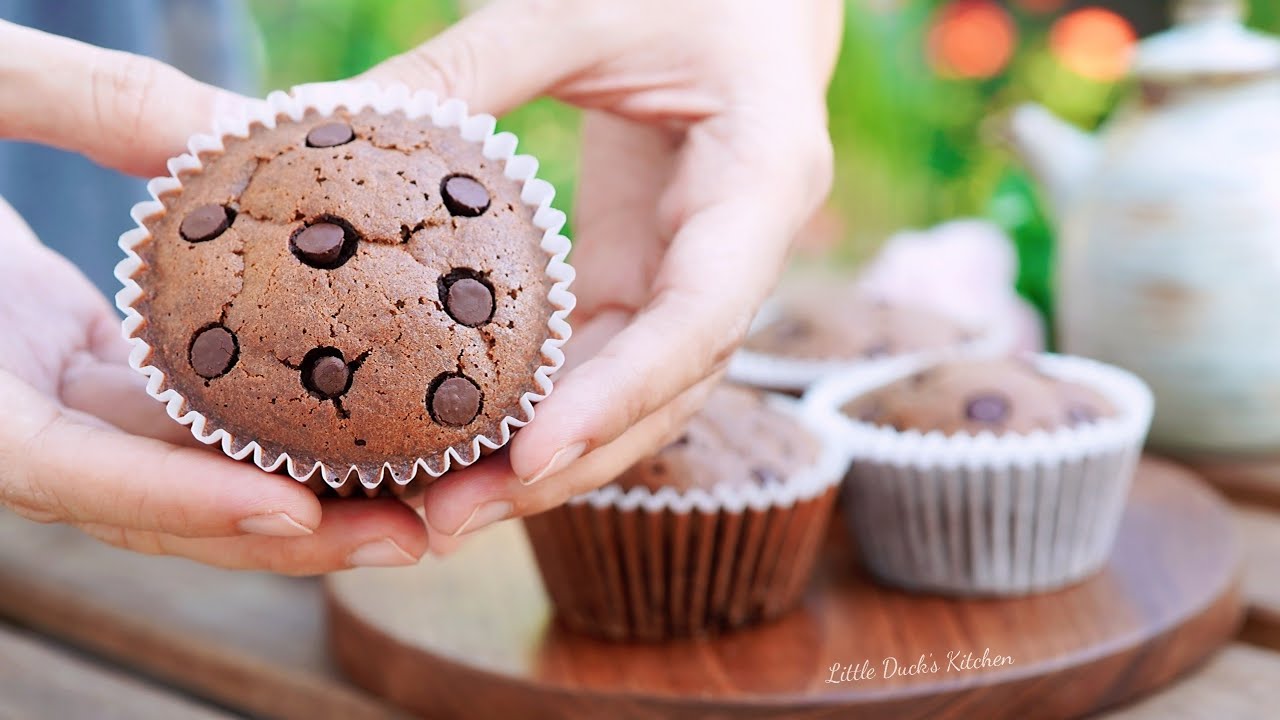 Рецепт бананового шоколадного кекса ❤ (Banana Chocolate Cupcake Recipe)  #littleduckkitchen
