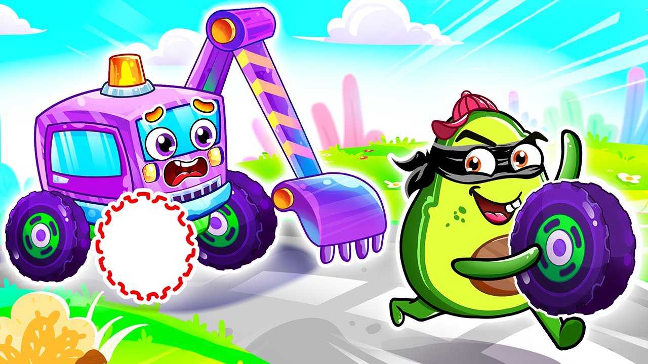 Construction Vehicles Song | Excavator Lost Wheel | Toddler Learn Vehicles by Yum Yum Kids Songs