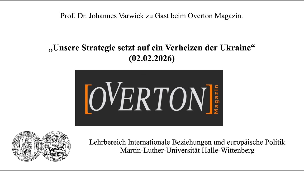 Prof. Dr. Johannes Varwick zu Gast beim Overton Magazin.