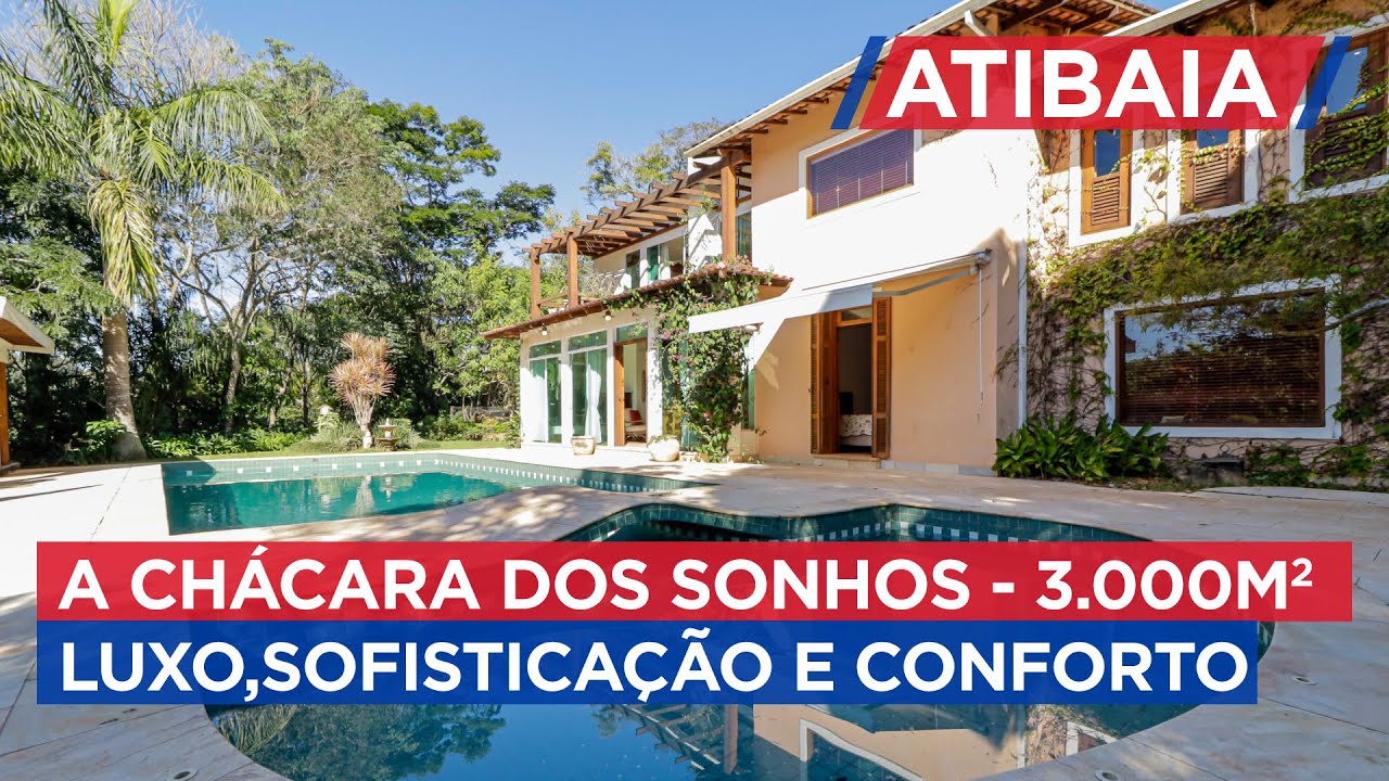 Luxo, sofisticação e conforto em uma Chácara única com 3.000m² em Atibaia