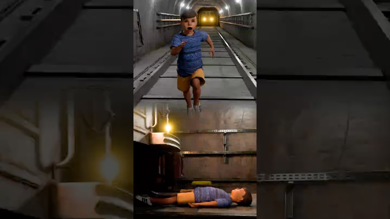 Can You Escape the Train Tunnel? #shorts #tunnel