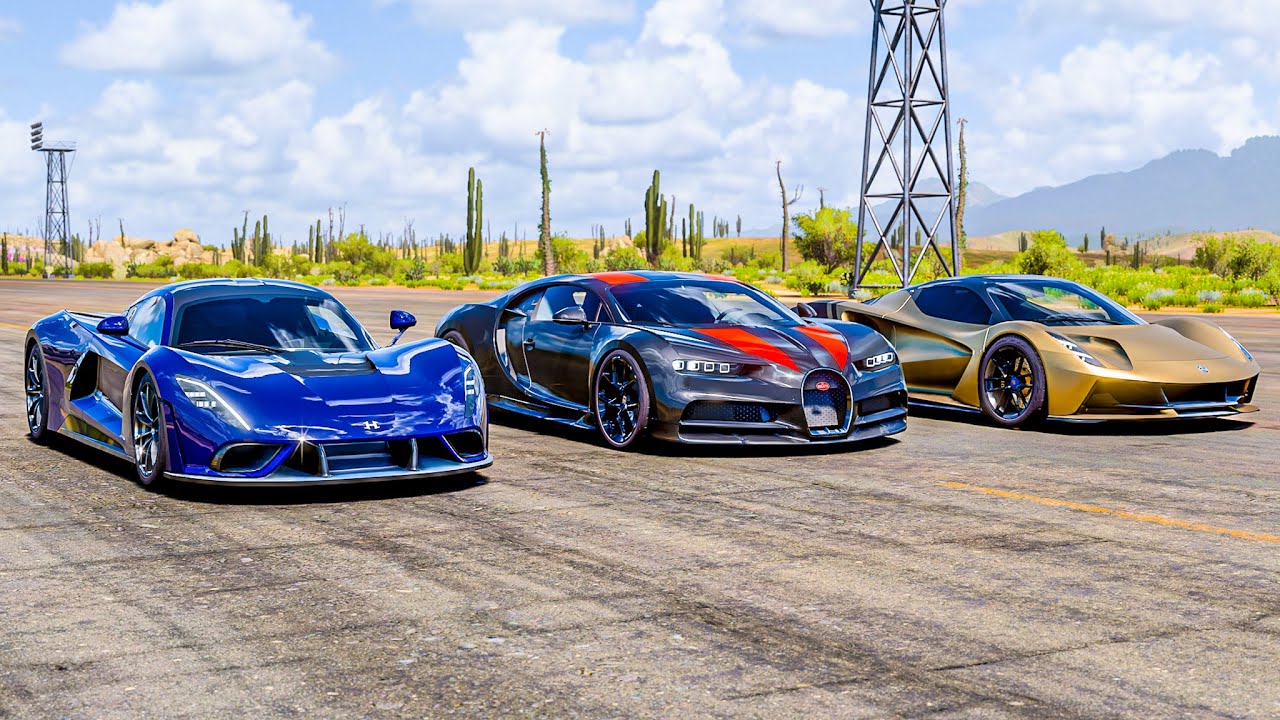 Hennessey Venom F5 vs Bugatti Chiron Super Sport vs Lotus Evija | Forza Horizon 5