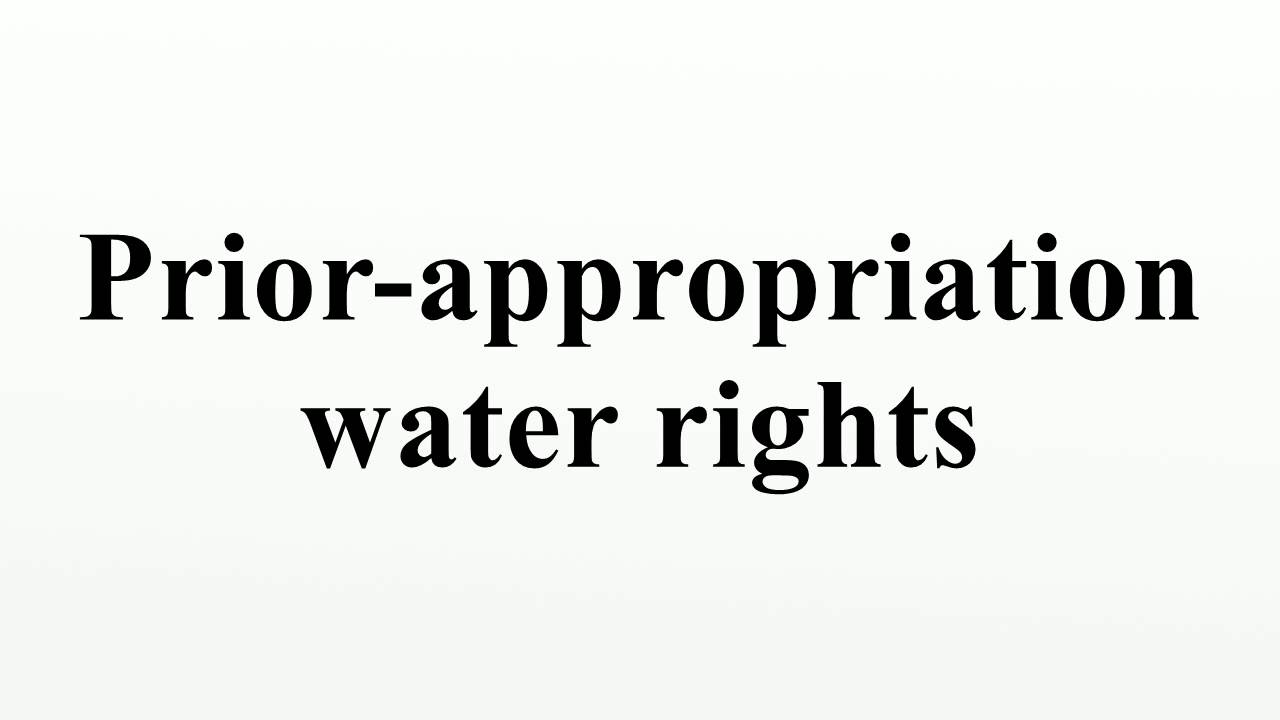 Prior-appropriation water rights