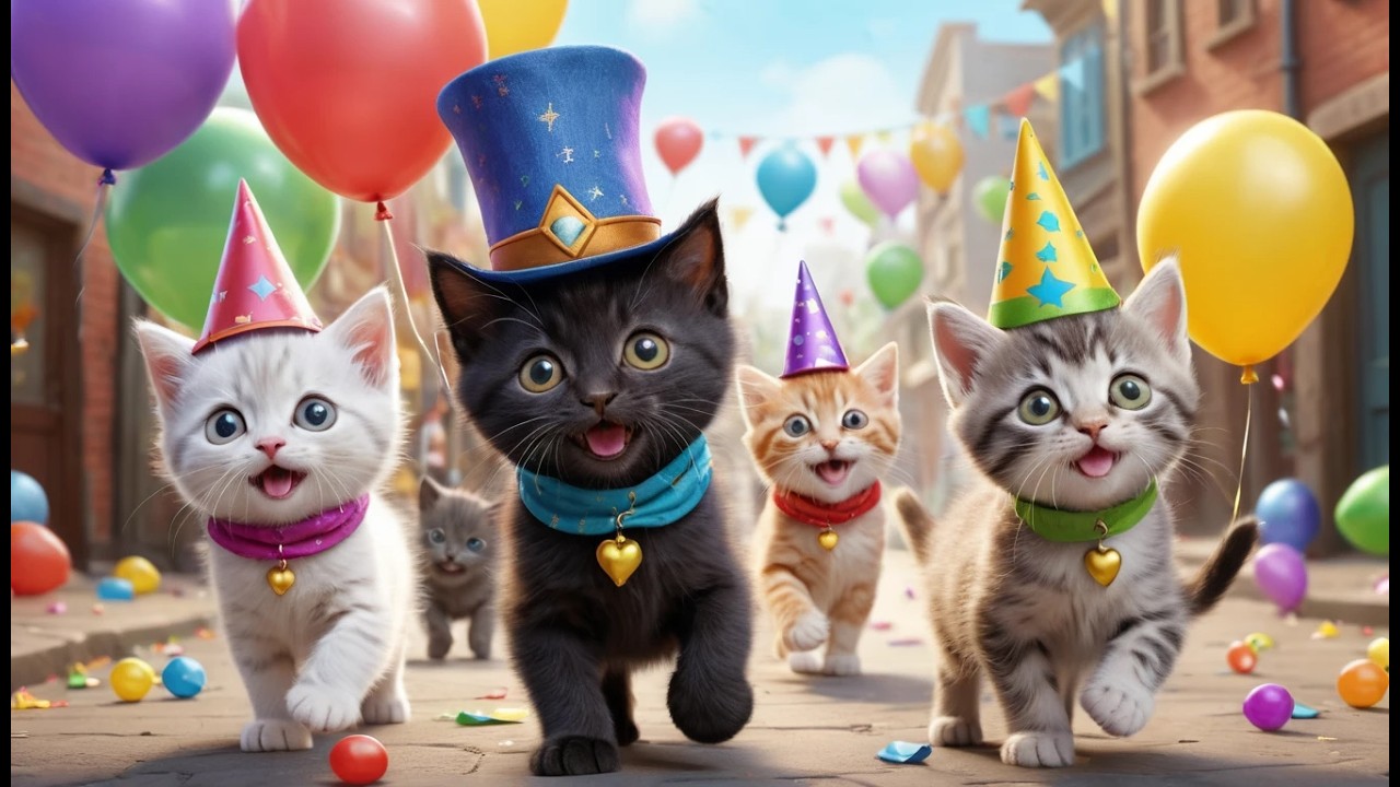Kittens Funny Hat Parade | Colors, Shapes & Dress-Up Kids Song