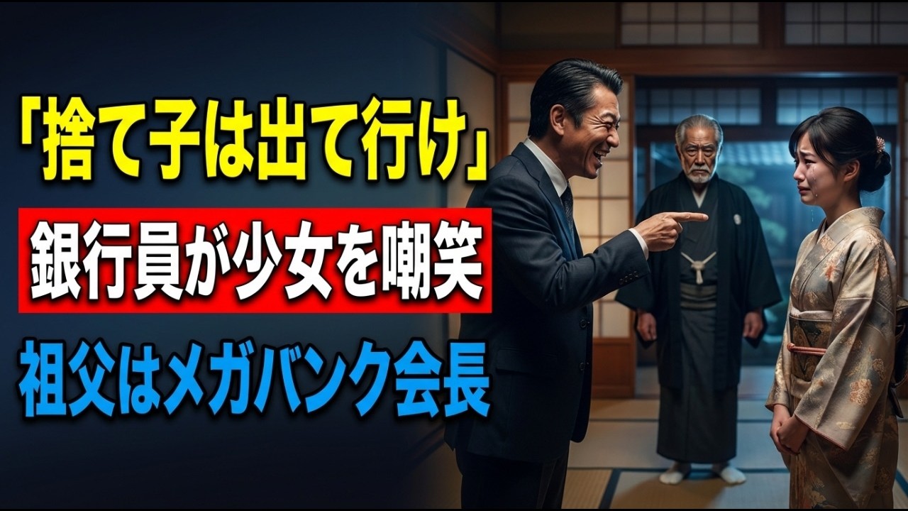 「血縁関係もない能無し中卒ガキｗ」病床の女将代わりにボロ温泉宿を守るボロ少女を見下す銀行員。翌朝、祖父「7000億の融資はキャンセル」頭取が駆け付け土下座！経済効果5兆円の大損失#泣ける話 #感動