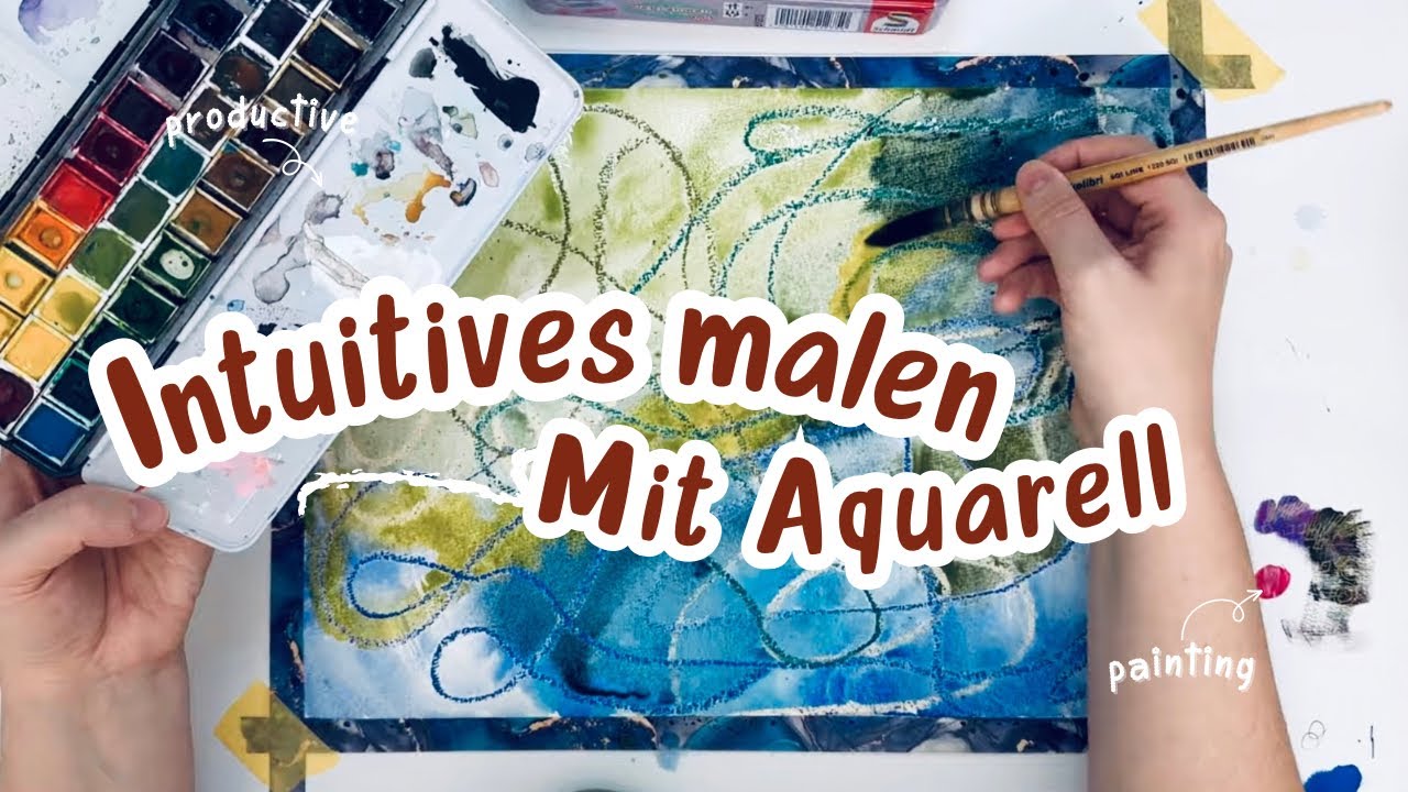 Intuitives Malen mit Aquarell und Zentangle | Farben fließen lassen & entspannen