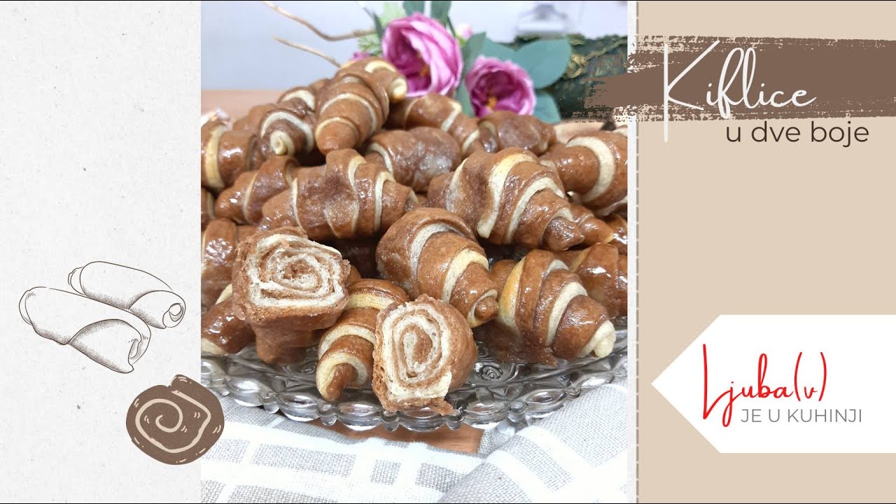 Slatke i dekorativne 🥐 | KIFLICE U DVE BOJE 🤎