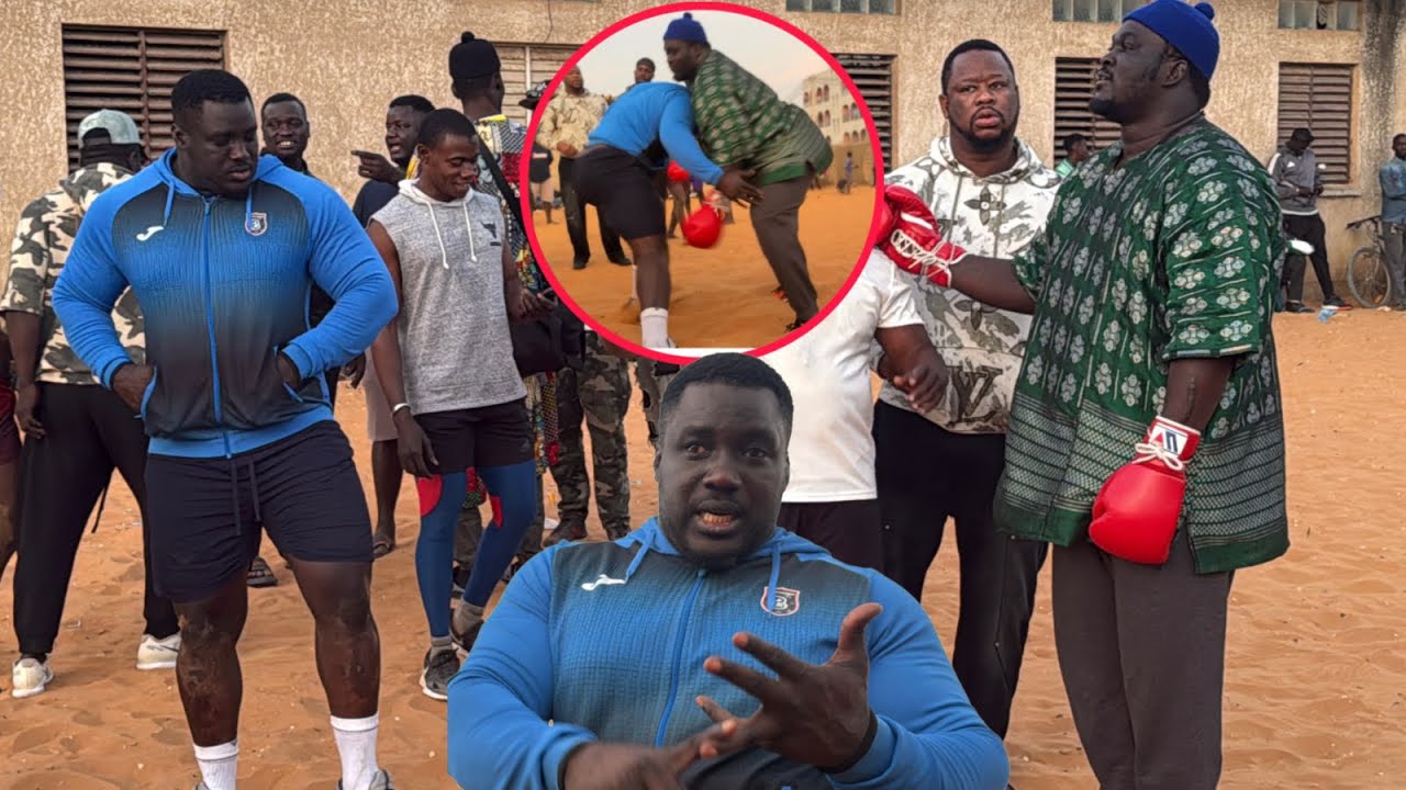 Fils De Balla bande ses muscles et fait des séances de boxe et de contact avec Sa Thiès