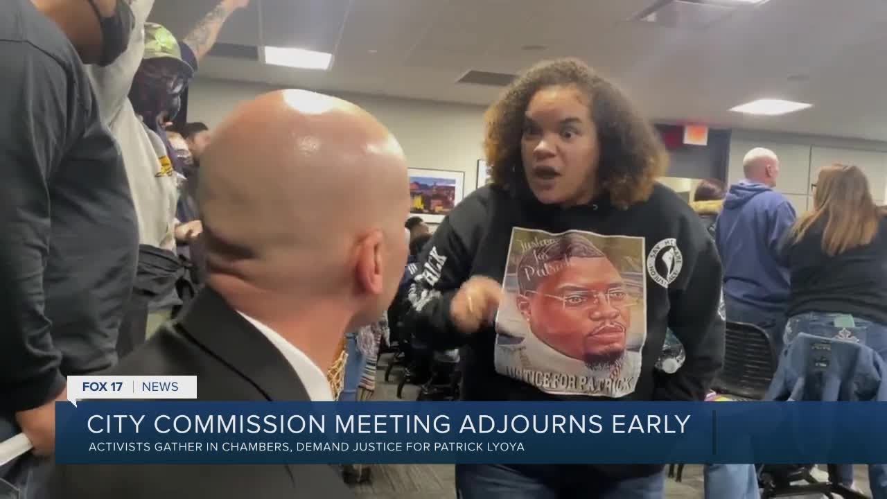 Grand Rapids City Commission meeting ends early after protests