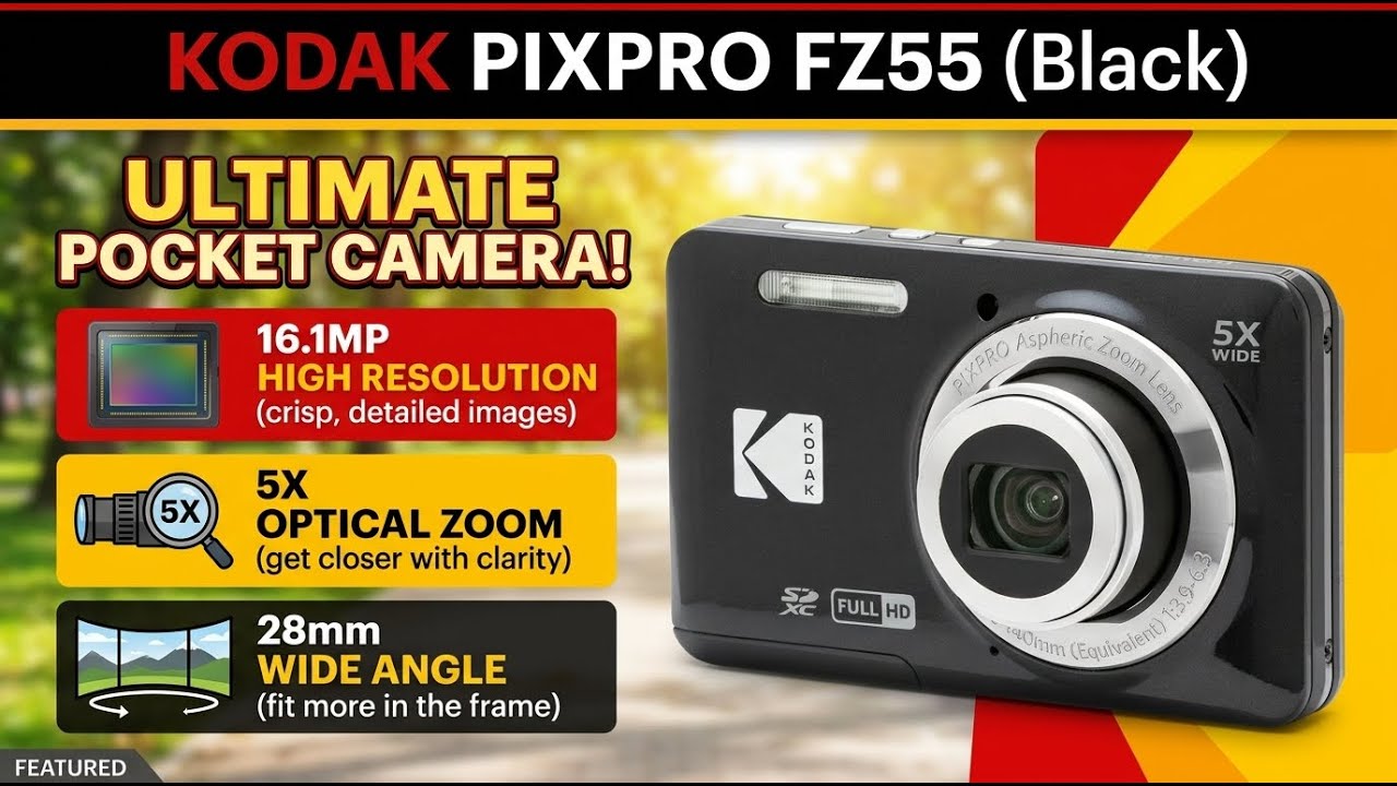 Kodak PIXPRO FZ55-BK 16MP Digital Camera Full Review | Review in Hindi | Features