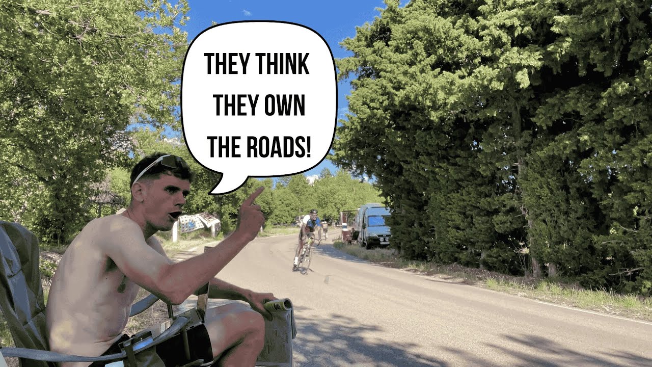 Man RAGES at Cyclists - TDF 2025