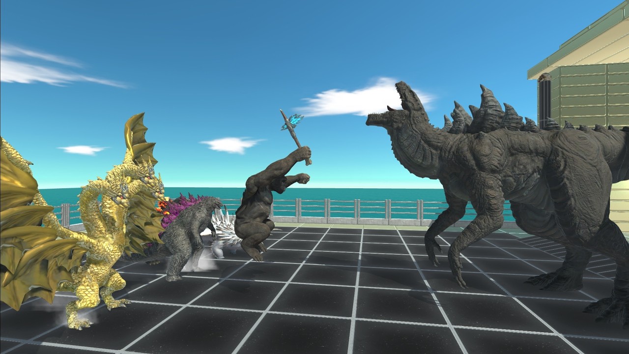 ALL KAIJUS VS OLD SUPER GODZILLA - ANIMAL REVOLT BATTLE SIMULATOR