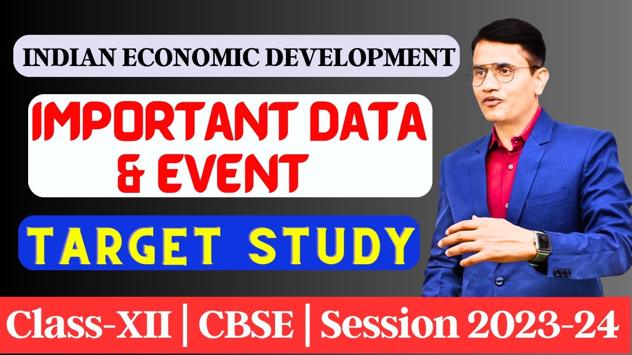 Indian economy class 12 | One Shot | Important Data, dates and events | revision of indian economy