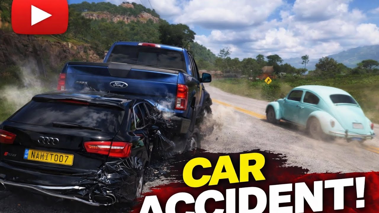 Audi R Last S eries ￼😈 :: A  Return To Home  Ford VS Audi  Accident, ￼￼😱 