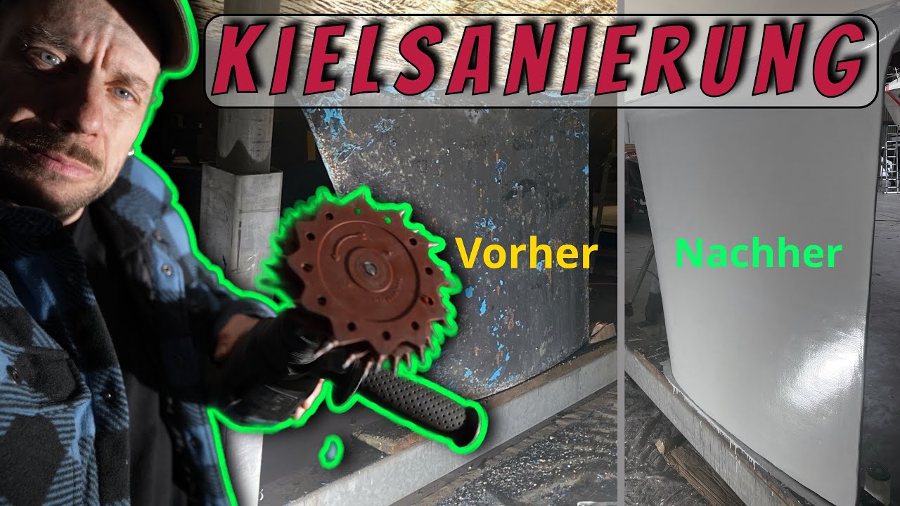 Segelboot Refit Teil3: ⚓ Kiel entrosten mit Terco Scheibe & EP grundieren, Coppercoat Vorbereitung