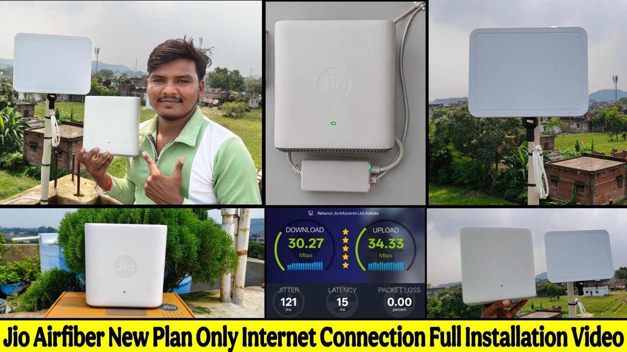 Jio AirFiber Plus New Plan Only Internet Connection Full Installation Details Video..#jio #wifi