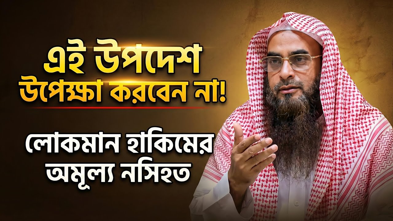 লোকমান হাকিম এর হৃদয় কাঁপানো উপদেশ | শায়খ মতিউর রহমান মাদানী
