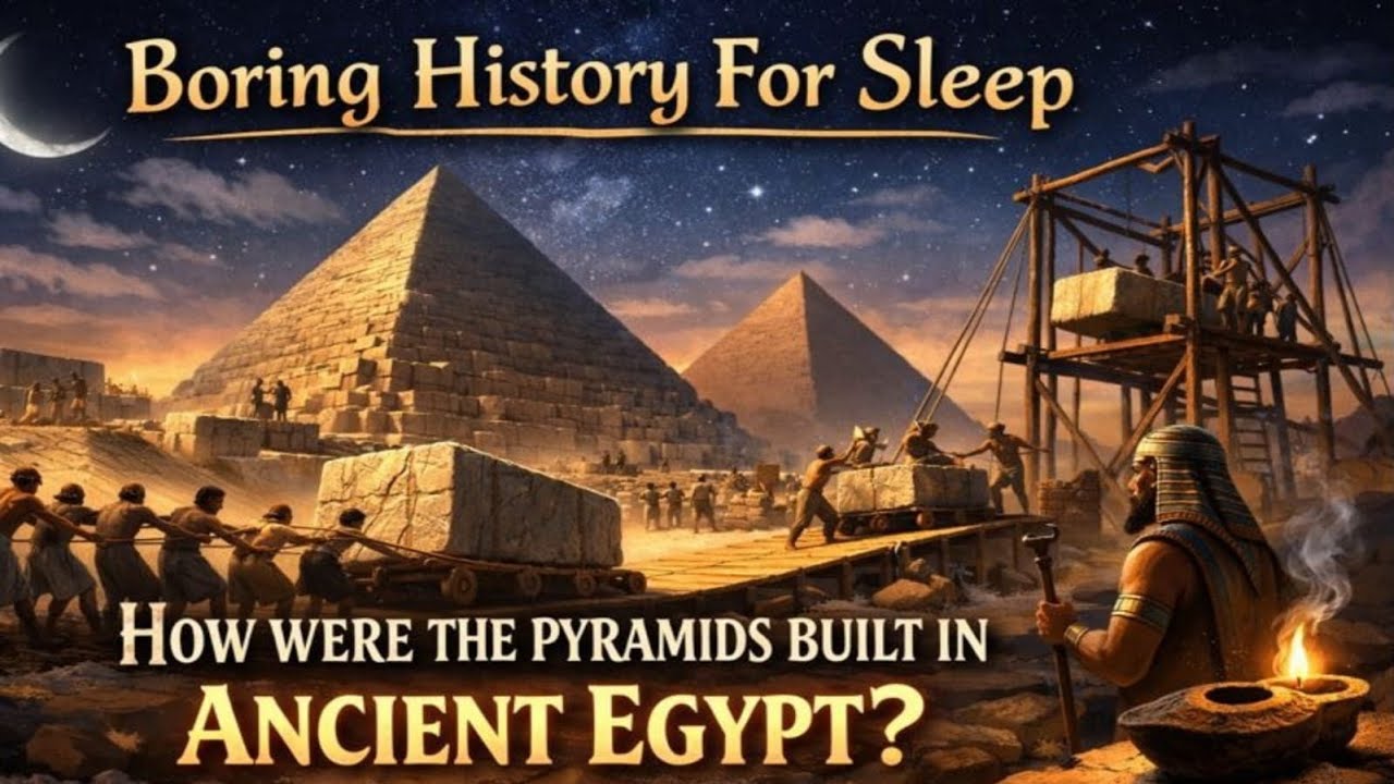 How were the pyramids built in ancient Egypt. Boring History For Sleep.