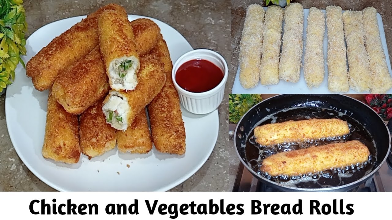 Chicken and Vegetables Bread Rolls Recipe. Iftar Special Recipe. @asfazhomecooking