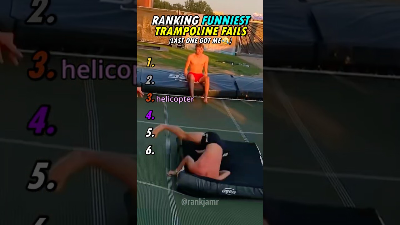 Ranking The Funniest Trampoline Fails😂😂