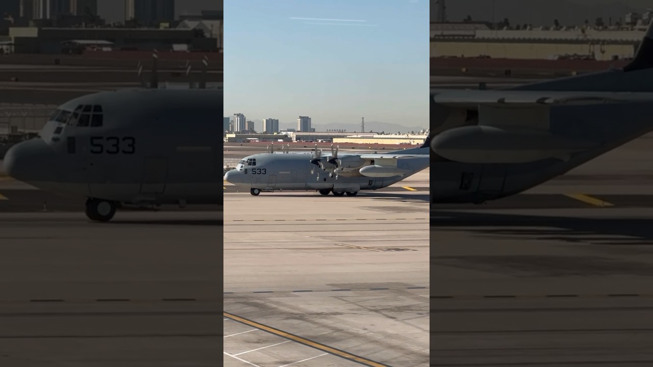 USMC KC-130 taxiing at KPHX