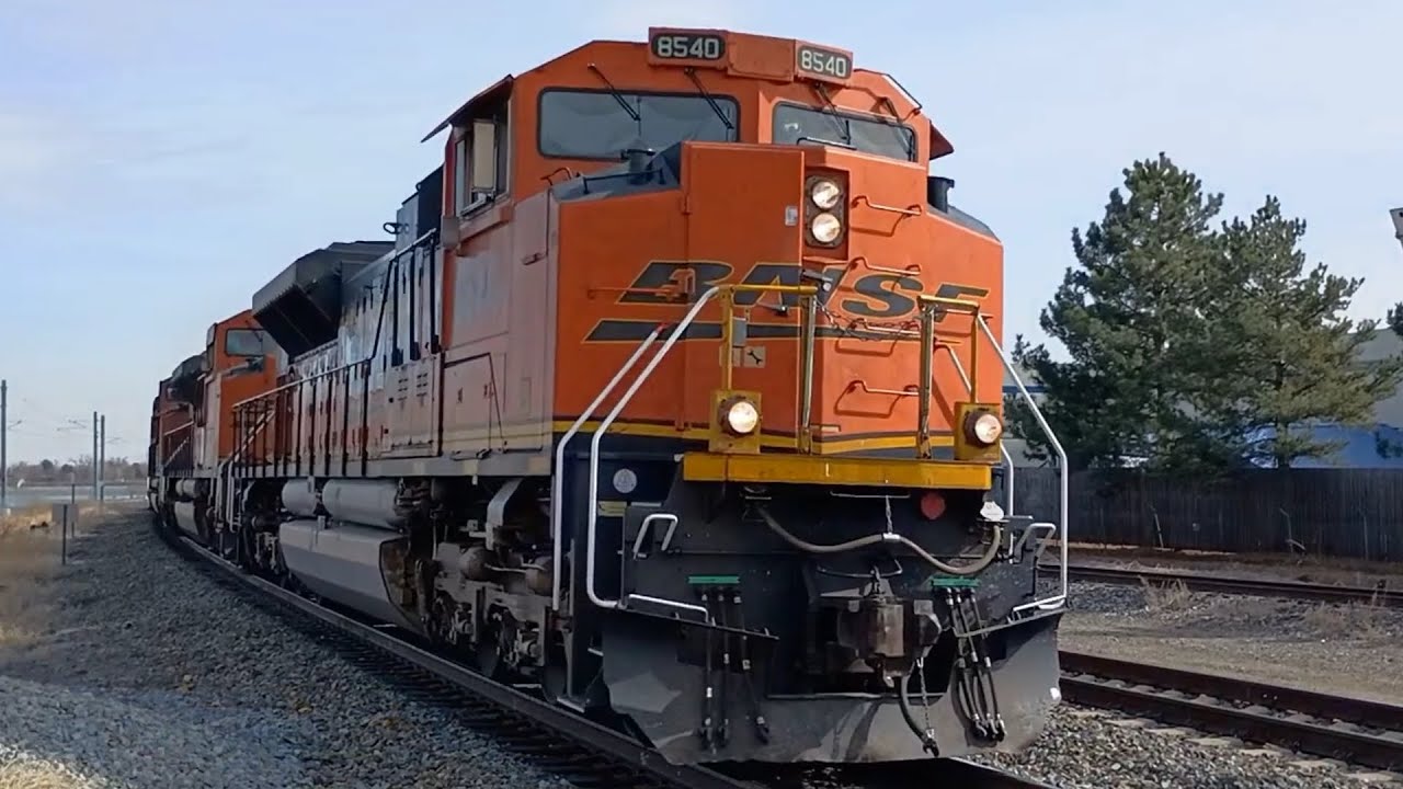 BNSF 8540 Leads an Oil Train in Berkley, CO