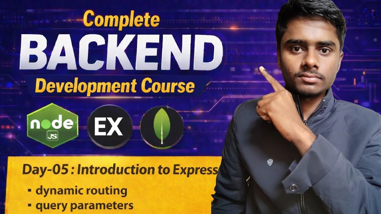 Day -05 : Introduction to Express js | dynamic routing, Query parameters,req res Object| Day - 05 