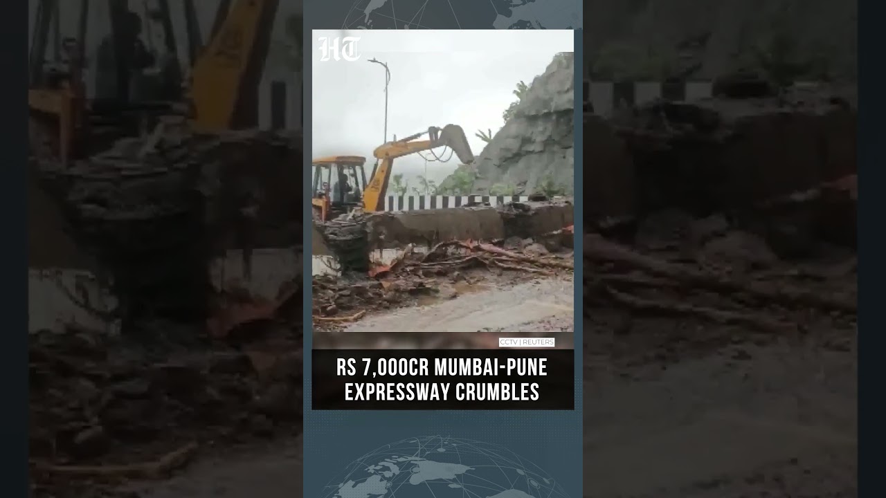 Newly Opened Rs 7,000 Crore Mumbai-Pune Expressway Stretch Damaged in Nine Weeks | #shorts