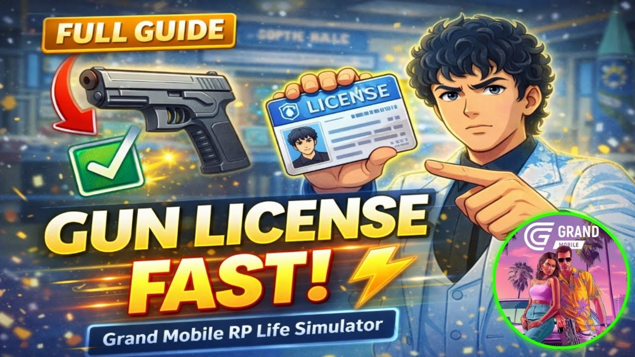 🔫 HOW to Get a GUN LICENSE FAST! Full Guide — Grand Mobile RP Life Simulator