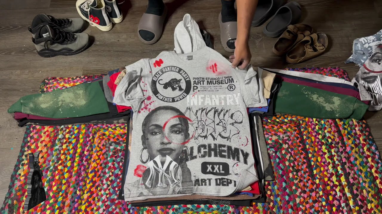 How to | Design Your OWN | Custom SCREEN Print | UPCYCLED & THRIFTED | Clothing | From HOME (PROMO)