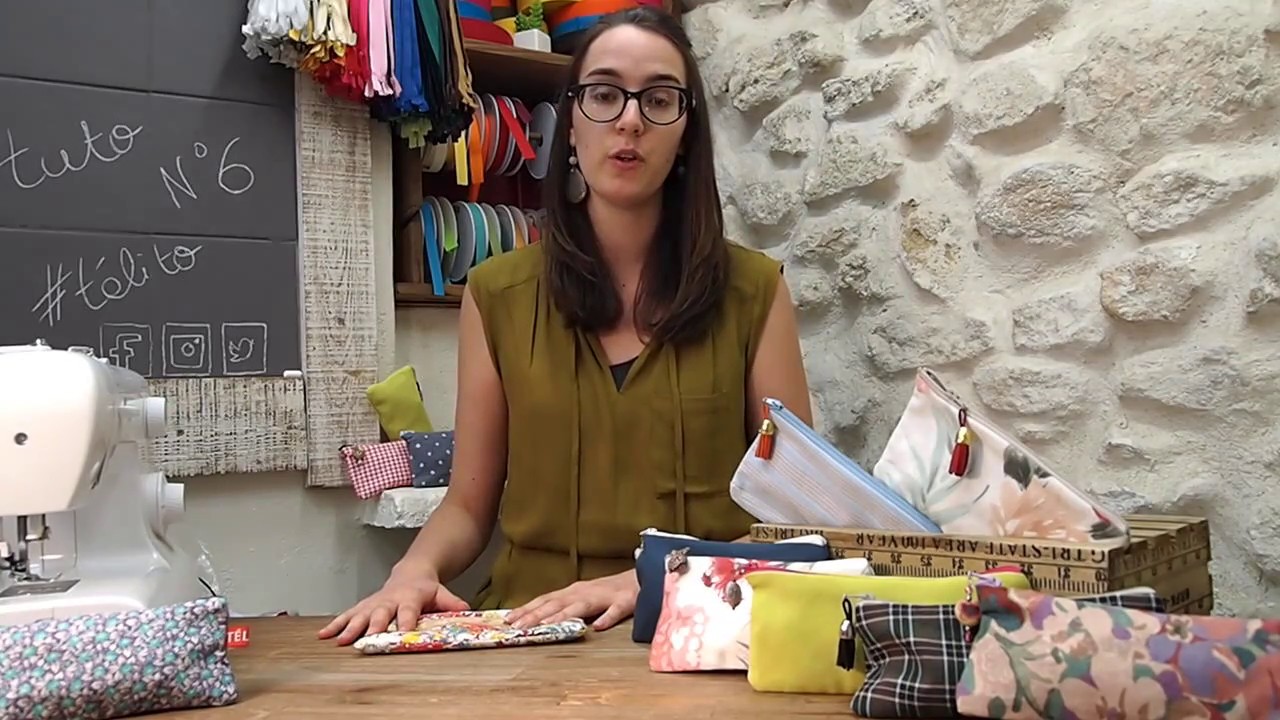 tuto couture #6 la pochette doublée en tissu