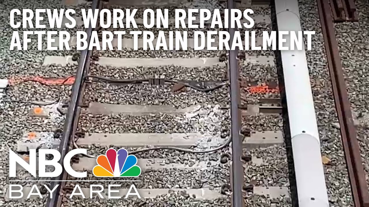 Crews Work on Repairs After BART Train Partially Derails in Concord