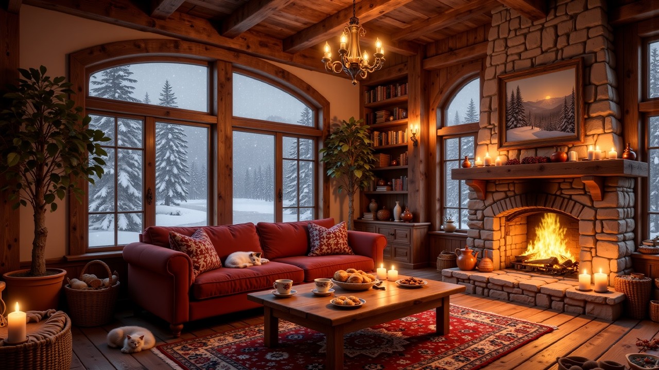 Warm Jazz Instrumental Music at Winter Coffee Shop Ambience ❄️ Smooth Jazz Instrumental Music