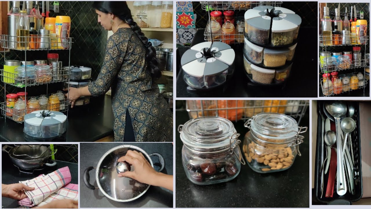 அதிகாலை முதல் 😁 புது கிச்சன் மாதிரி மாத்திட்டேன் | Kitchen makeover vlog | Best kitchen organizers