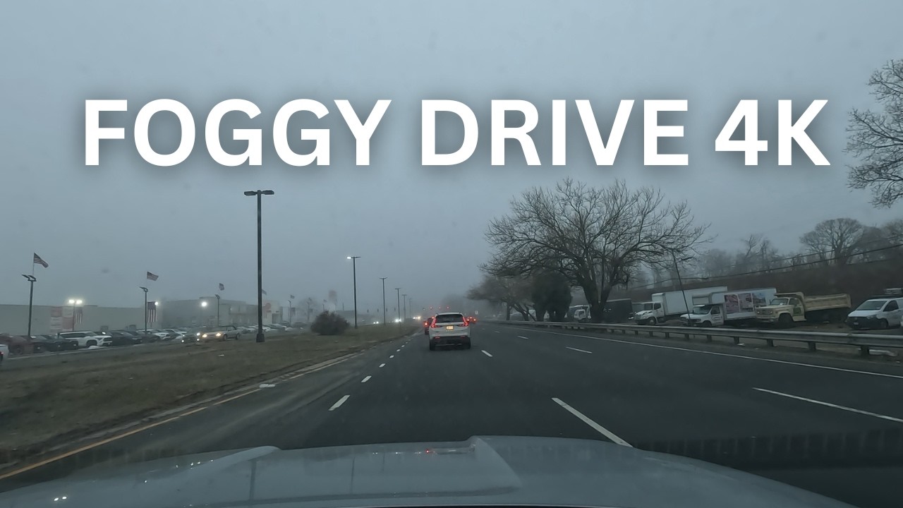 4K Foggy Drive from Valley Stream to South Ozone Park | NY