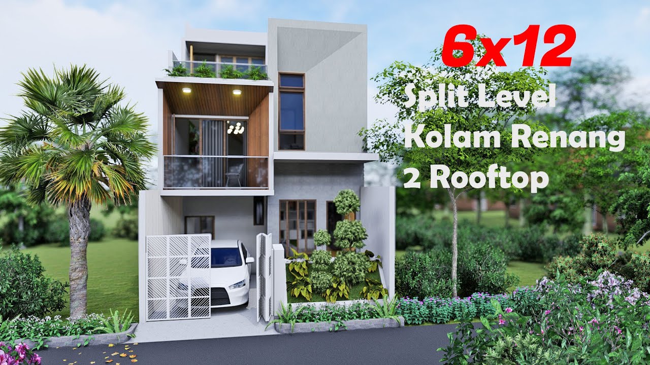 Desain Rumah 6x12 Split Level casa 6x12