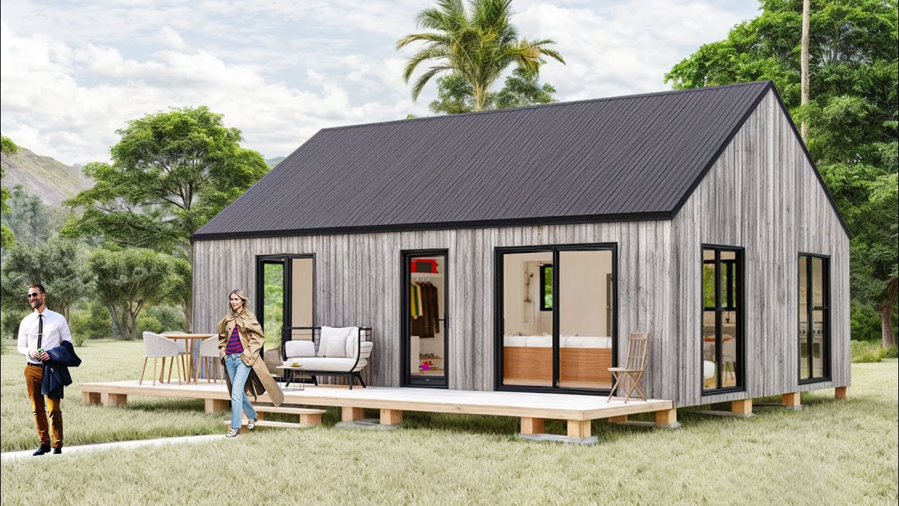 Barndominium Plans 20'x30', Cottage Cabin Plan, 2 Bedroom House Plans, Tiny House Design, Farmhouse