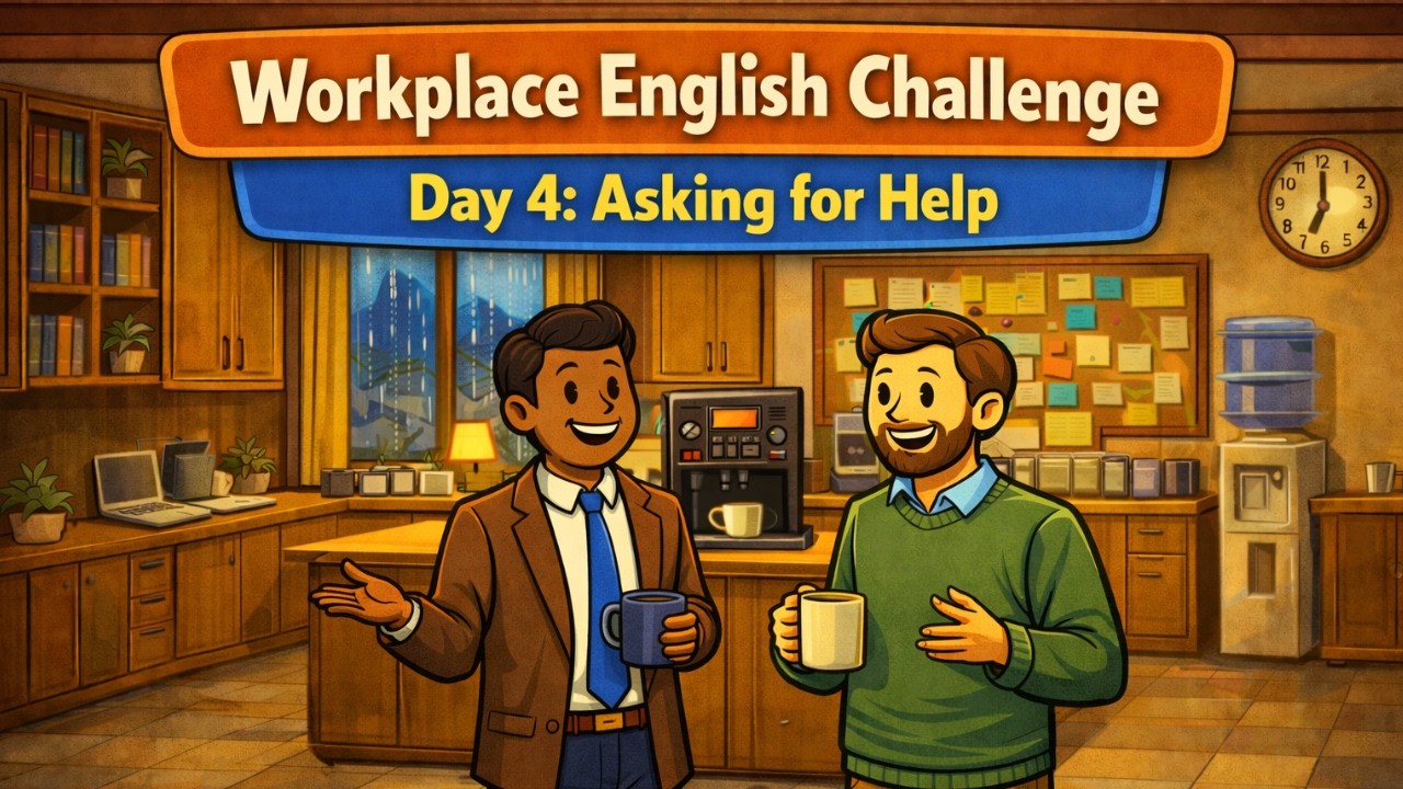 English Listening Practice | Day 4: Asking for Help at Work | Workplace Challenge | English Podcast